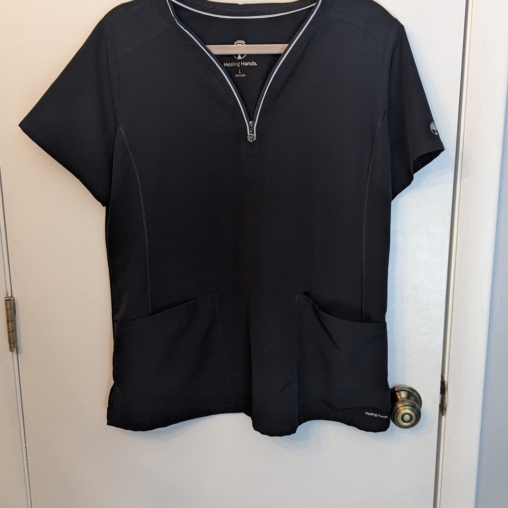 Healing Hands Women's Black Top